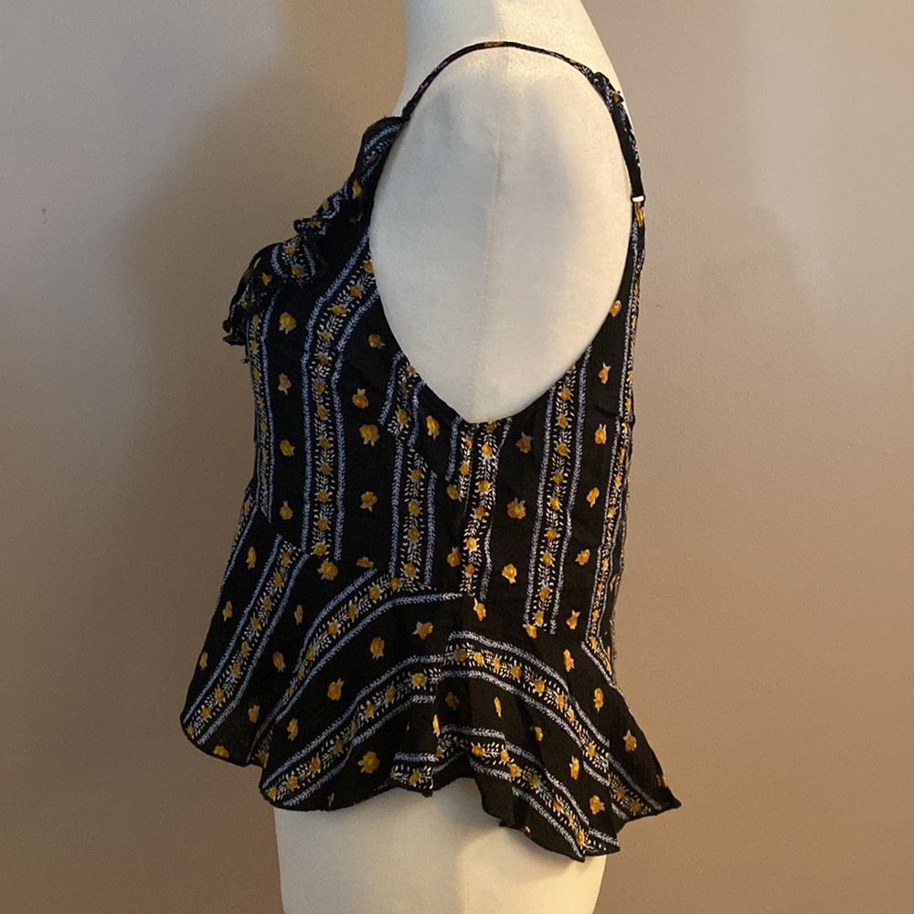 Free People Love to Love Black Floral Cami - Picture 3 of 12
